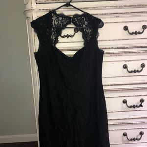 Adrianna Papell lace cap sleeve cocktail dress 14